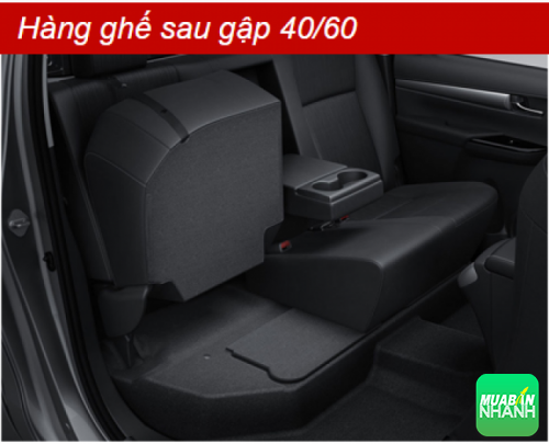 Hàng ghế sau gập 40/60 Toyota Hilux 2016