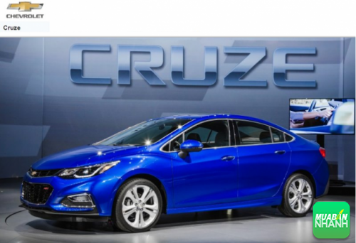 Kích thước Chevrolet Cruze 2016