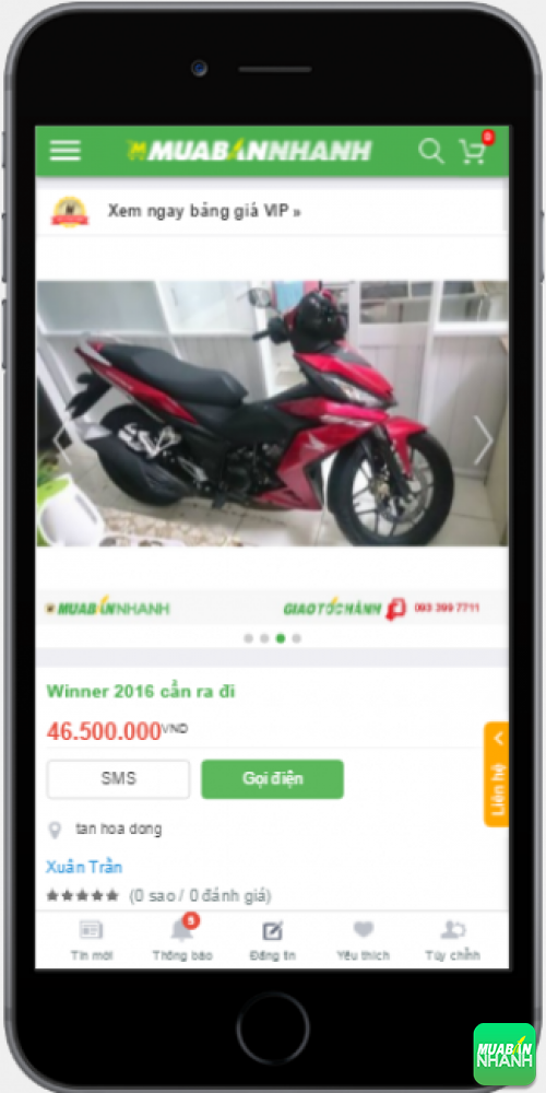 Đánh giá Honda Winner 150 2016 từ người dùng trên Mạng xã hội MuaBanNhanh